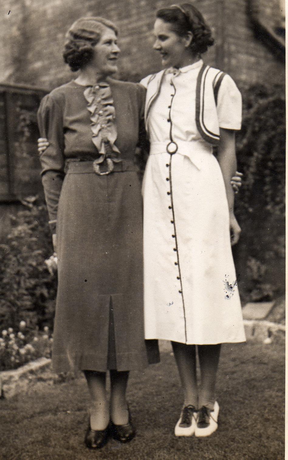 Auntie Flo (Carleton's wife) with Patricia Yeoman Ince (Nigel's wife and Winnie's daughter)
