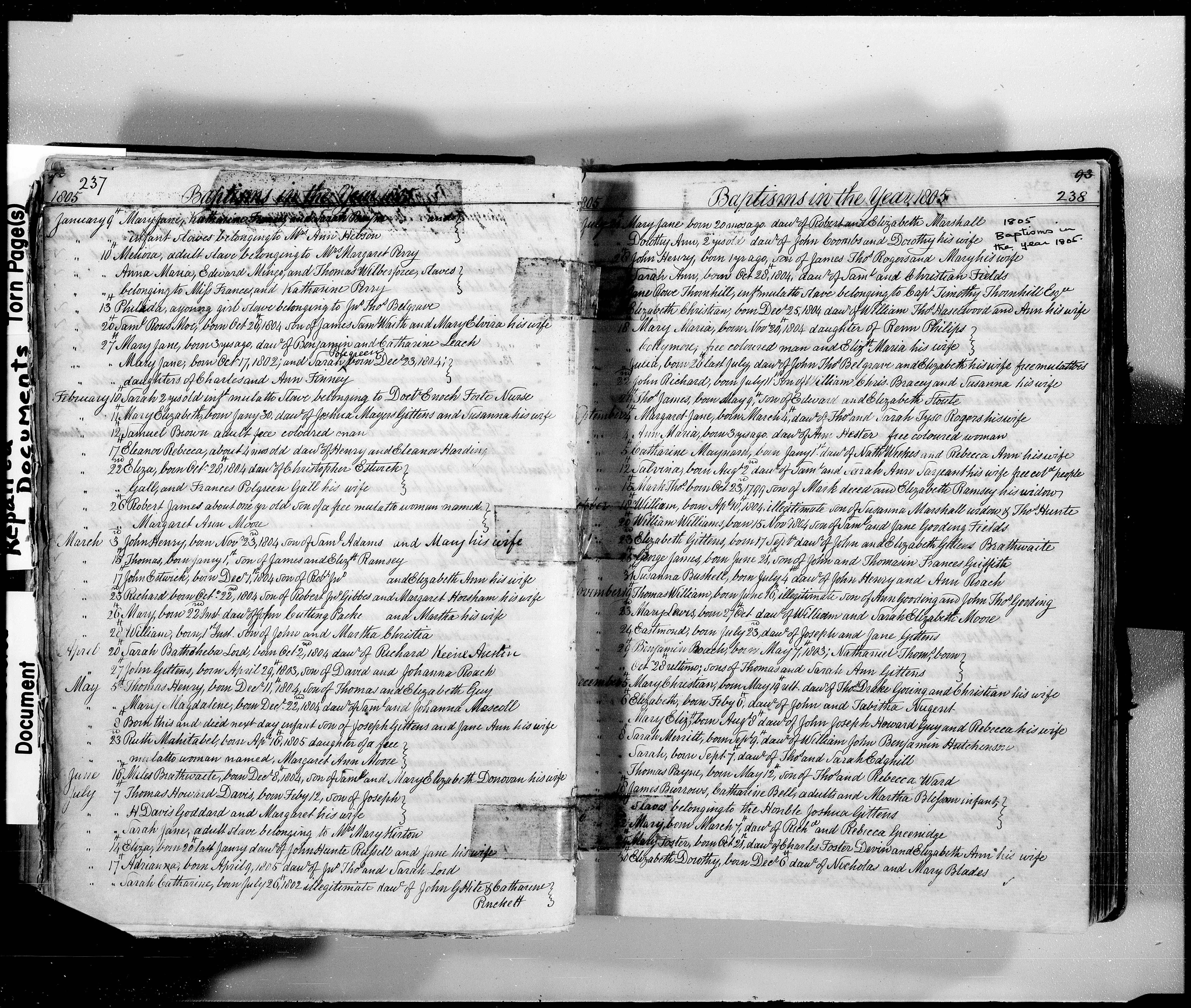 Baptism Mary Elizabeth Gittens or Elizabeth Margaret Gittens