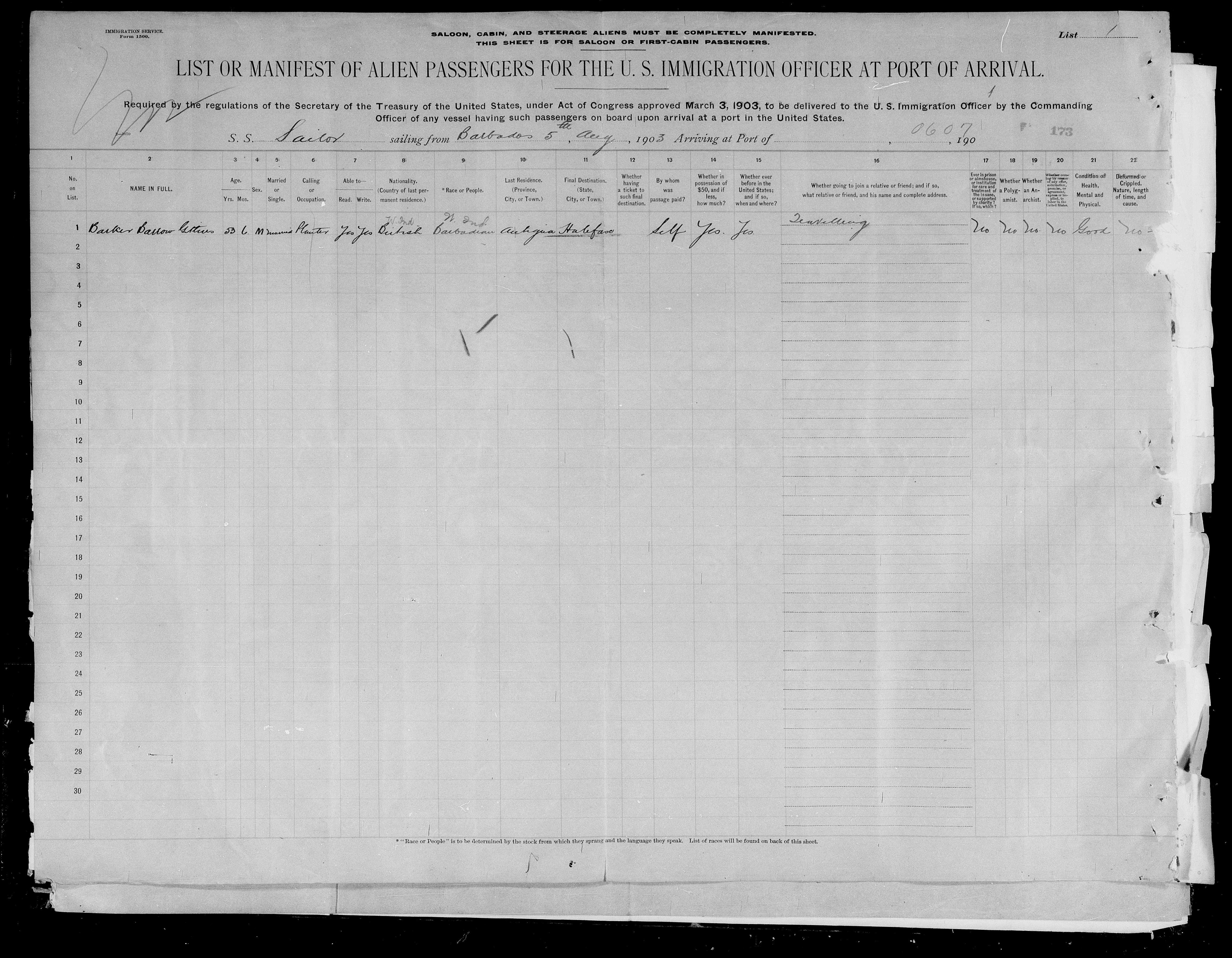 Immigration Barker Barrow Gittens
