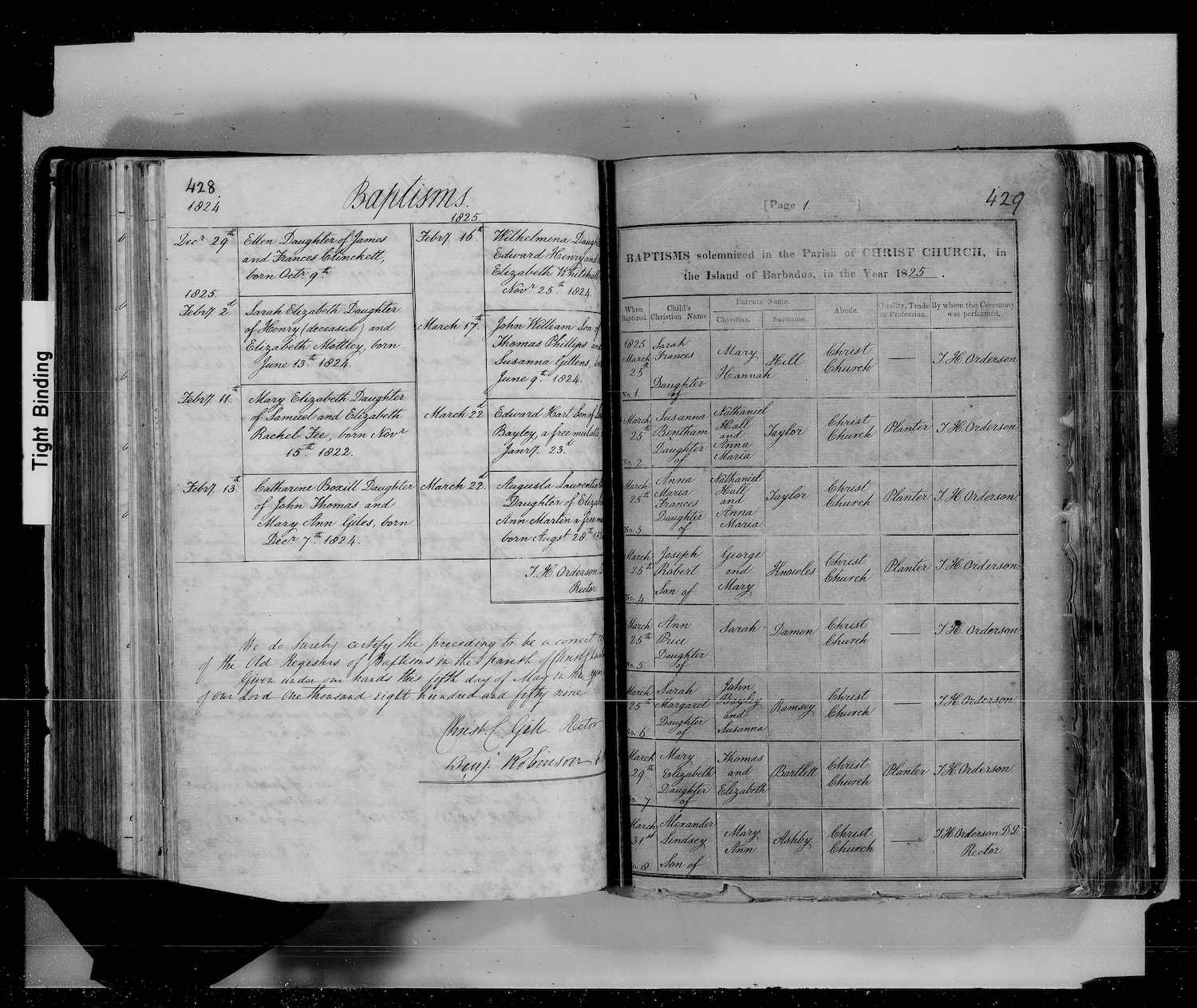 John William Gittens baptism Mar 17 1828