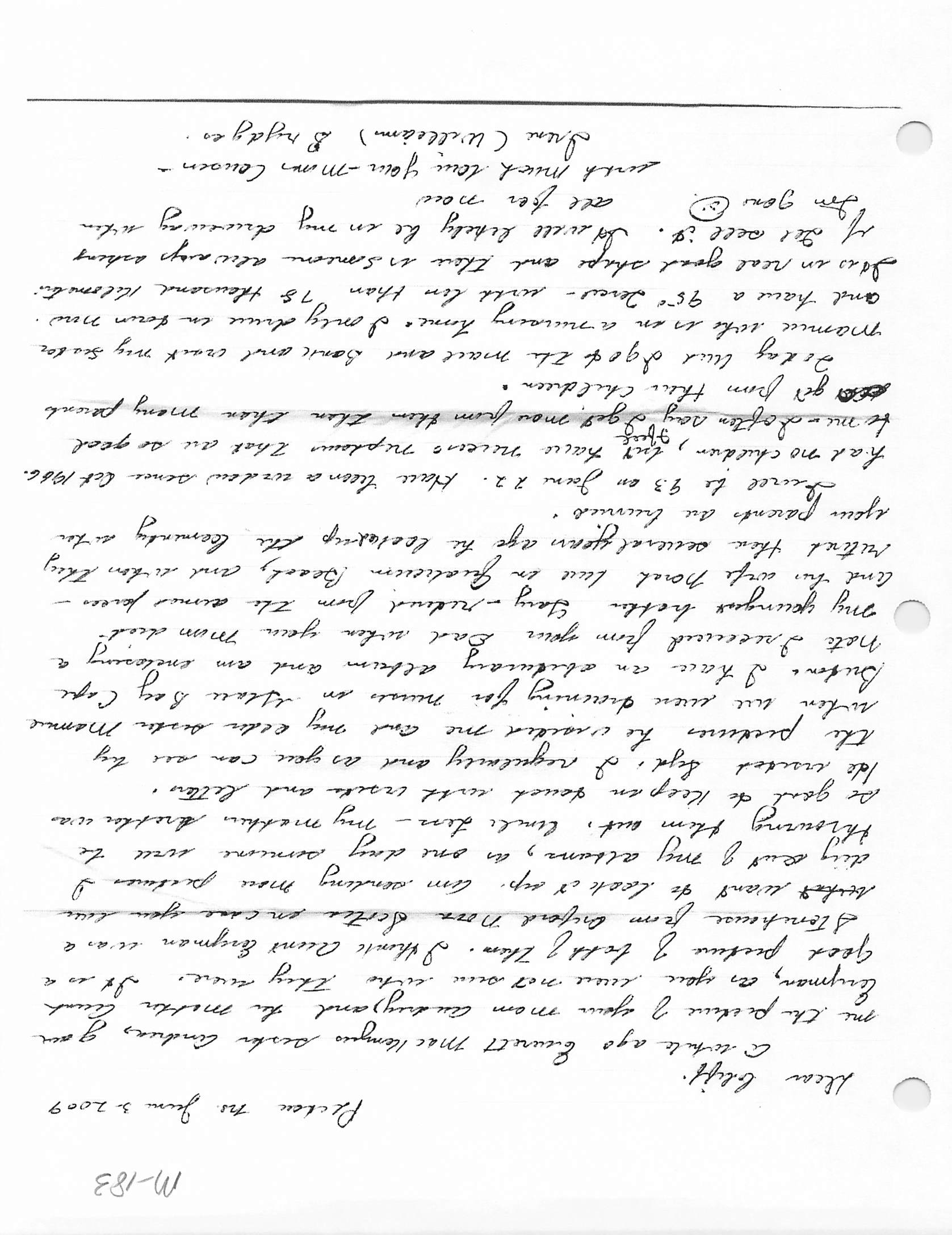 Letter from Irene (Williams) Brydges