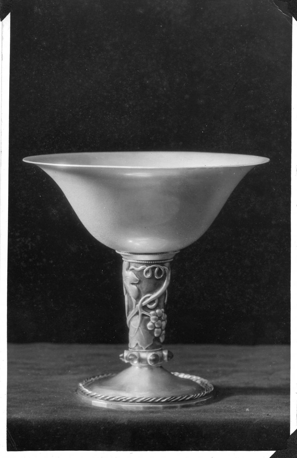 Silver wine goblet designed by Kay and made by Thorlief Orde for Princess Aexandra's wedding February 1934.